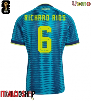 Colombia Richard Rios #6 Seconda Maglia Mondiali 2026 Manica Corta